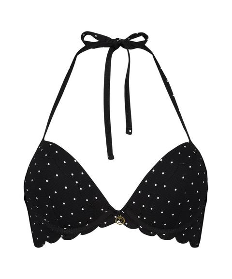 Hunkemöller Top De Bikini Push-up De Aros Preformado Scallop Goddess Doutzen Negro