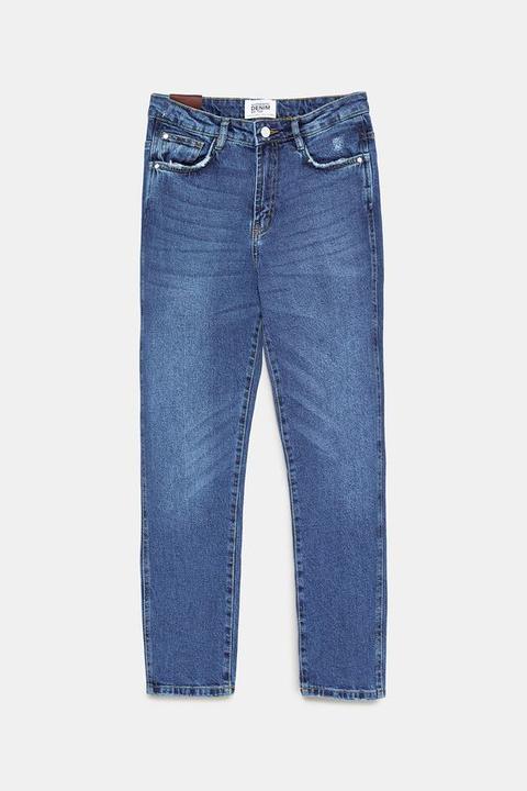 Gerade Geschnittene Mom-fit-jeans Comfort