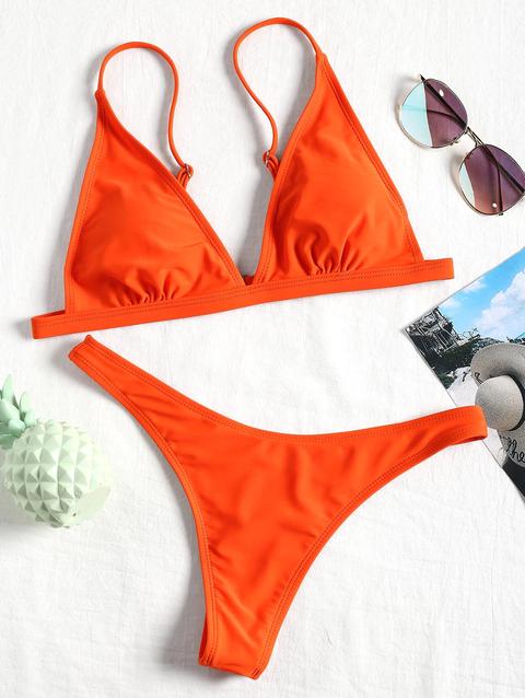 Bikini Perizoma Imbottito Fluorescent Orange