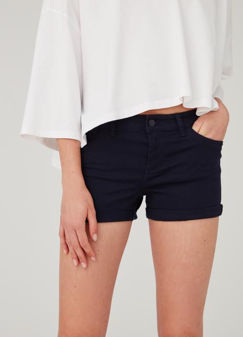 Shorts Cotone Stretch Con Cinque Tasche