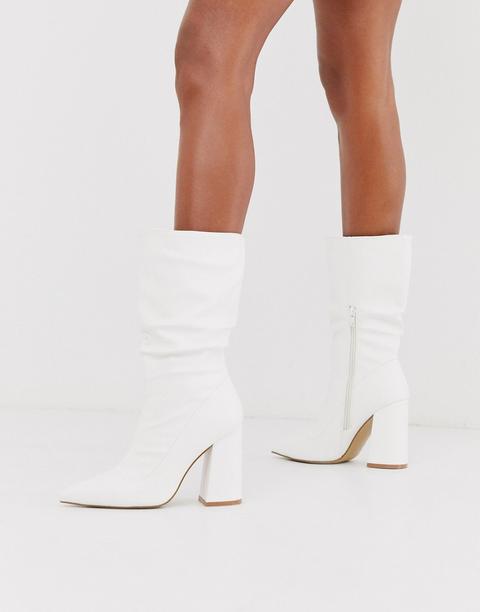 Botas Altas Y Amplias En Blanco De Truffle Collection