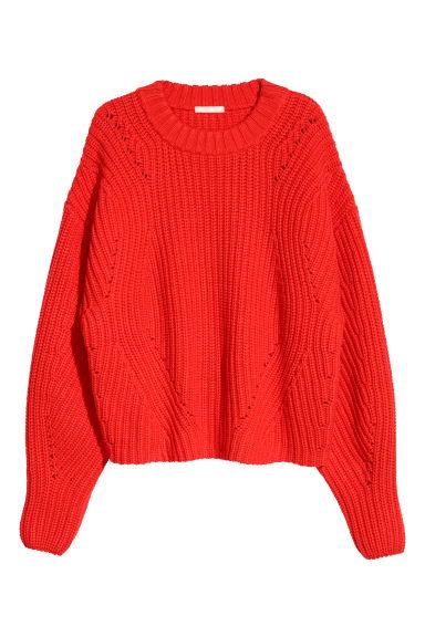 H & M - Pullover In Maglia - Rosso