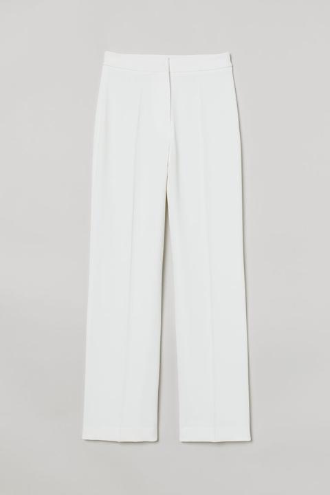 Wide Trousers - White