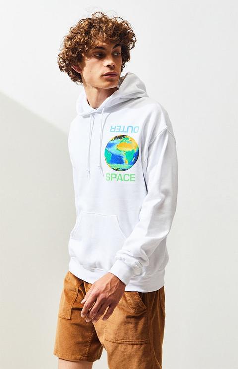 pacsun x nasa patch white pullover hoodie