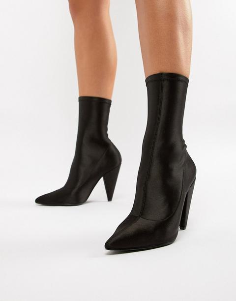 Asos Design Elope Pointed Sock Boots-black