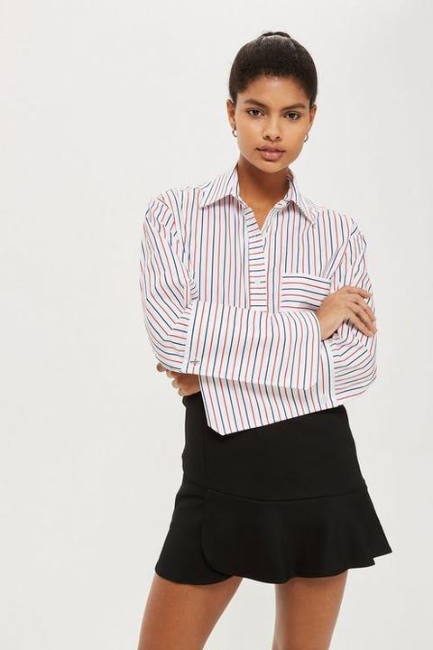 Womens Panelled Flippy Skirt - Black, Black