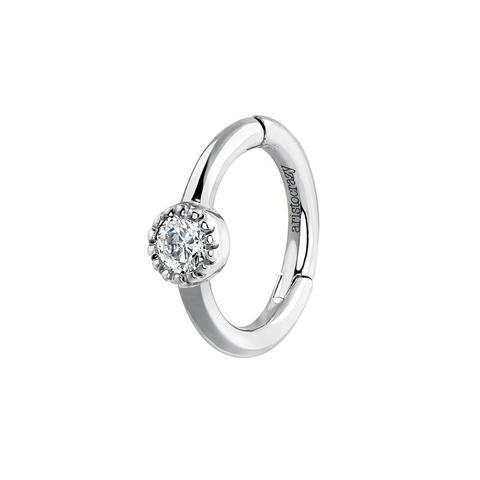 Piercing Aro Diamante 0,014 Ct Oro Blanco 9 Kt