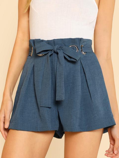 Shorts Con Cintura Con Dettaglio O-ring