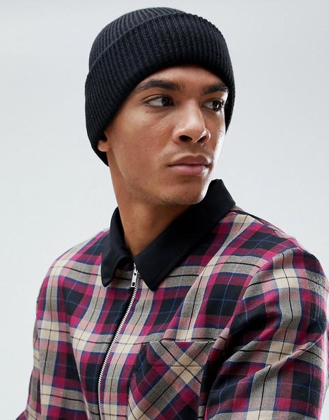 French Connection Ribbed Beanie Hat