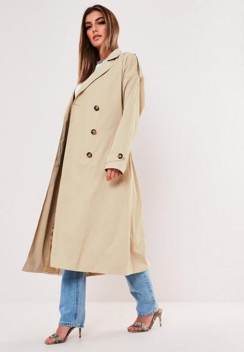 Stone Oversized Midaxi Trench Coat, Stone