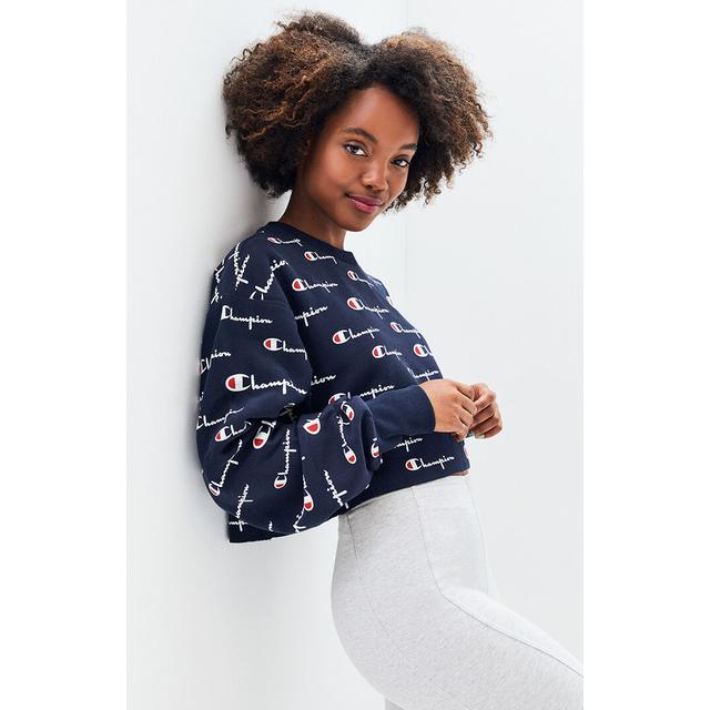 Champion reverse weave all clearance over print cropped sweatshirt