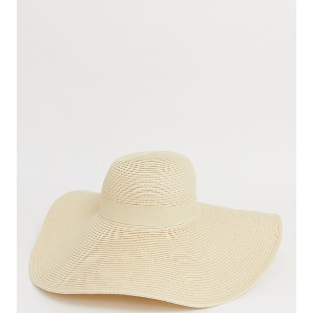 South Beach Exclusive Natural Straw Extra Wide Brim Floppy Wired Hat - Beige  from ASOS on 21 Buttons