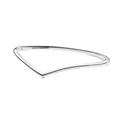 Pandora Polished Wishbone Bangle - Sterling Silver