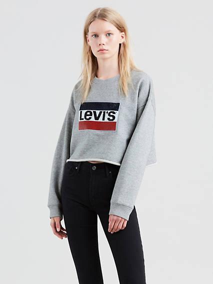levi's graphic raw cut sweatshirt
