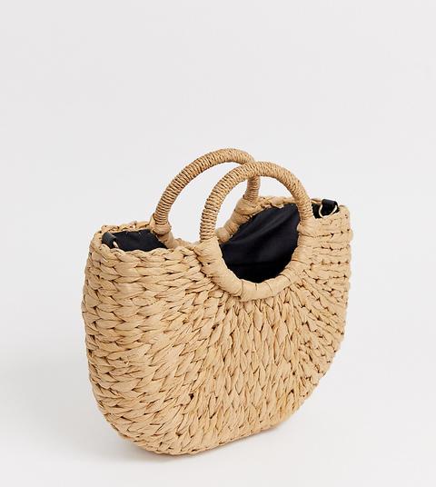 Warehouse Mini Grab Handle Bag In Straw
