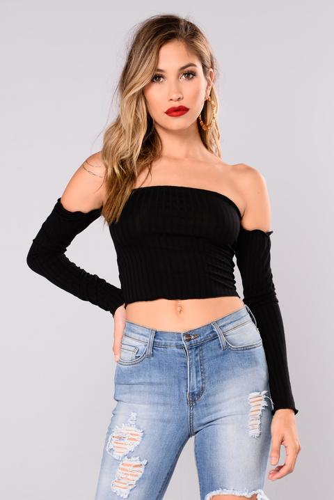 Veronica Off Shoulder Top - Black