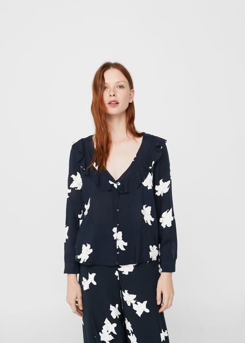 Blusa Estampada Volantes