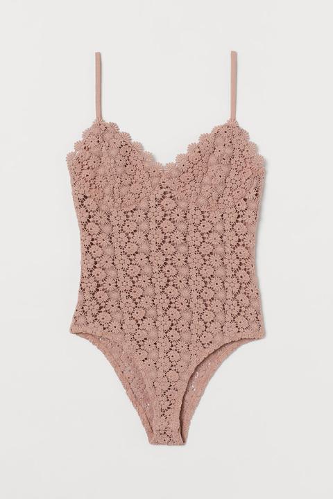 Crocheted Lace Body - Pink