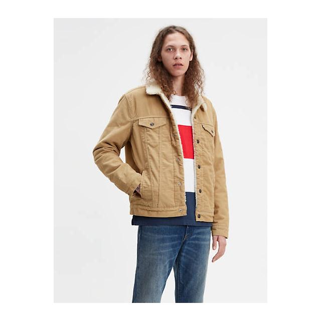 levi's sherpa trucker jacket beige