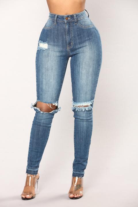 Assisi Skinny Jeans - Medium Blue Wash