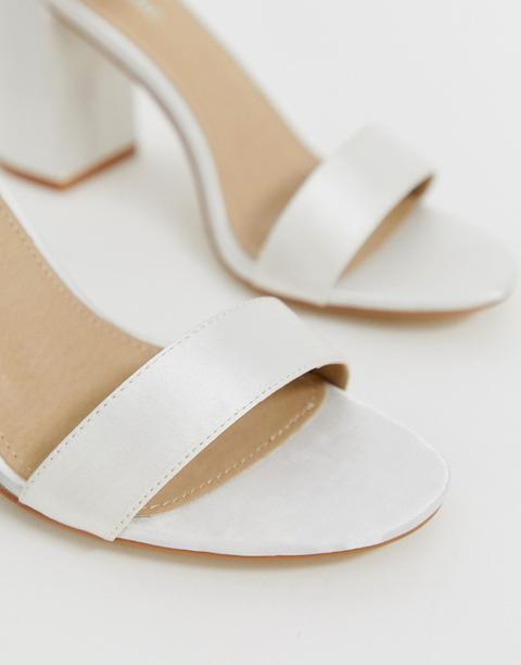 ivory block heel sandals