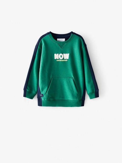 zara green sweatshirt