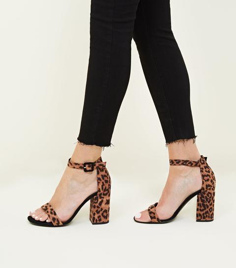 leopard print block heels ebay 3f656 961a8