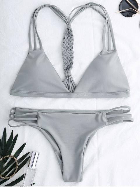 Cutout Strappy Bikini Set