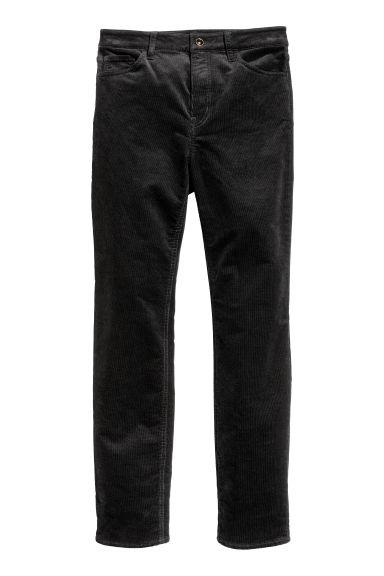 Pantalon En Velours Côtelé - Noir