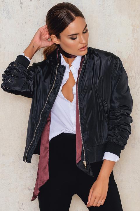 Lacing Bomber Jacket