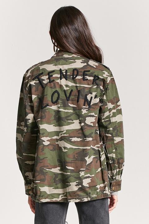 Tender Lovin Camo Print Jacket