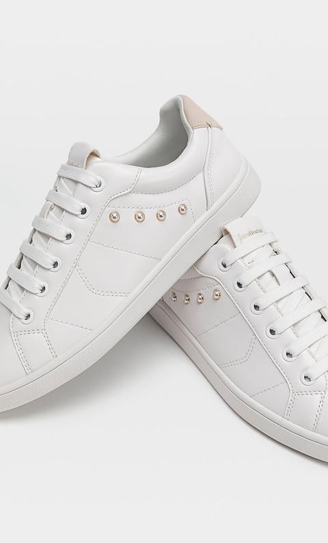 sneakers bianche con perle