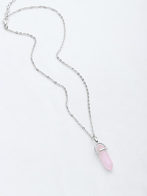 Crystal Pendant Chain Necklace