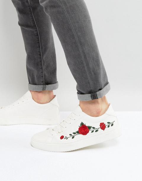 Zapatillas De Deporte Blancas Con Bordado De Rosas De Good For Nothing