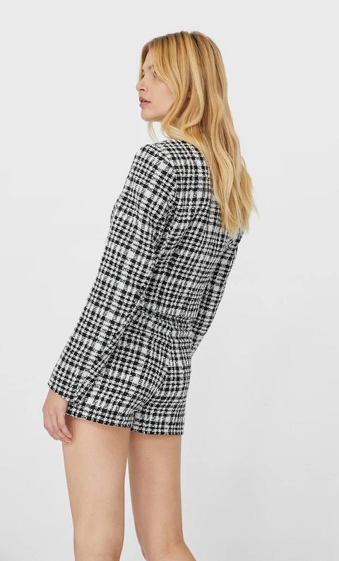 Skort Cuadros Botones