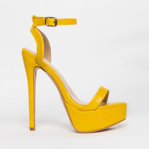 Samara Yellow Platform Heels