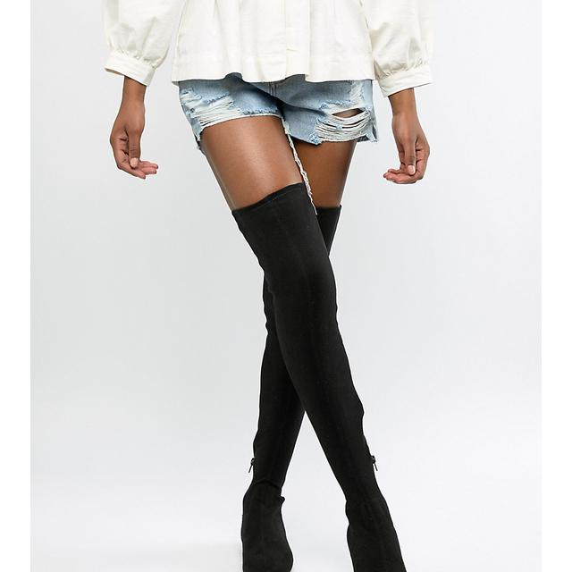 Botas De Caña Alta Al Muslo Con Diseño Elástico Planas Kelby De Asos  Design-negro de ASOS en 21 Buttons
