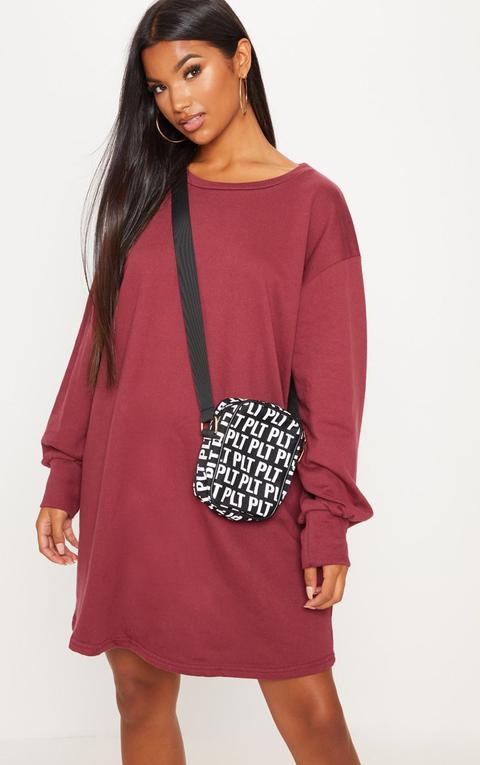 Burgundy Oversized Sweater Dress