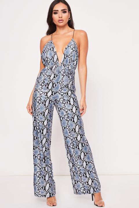 Gracey Grey Snake Print Jumpsuit