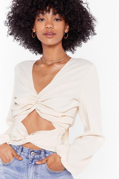 Blouse Courte Ajourée J'ai La Blouse - Blanc - 36, Blanc