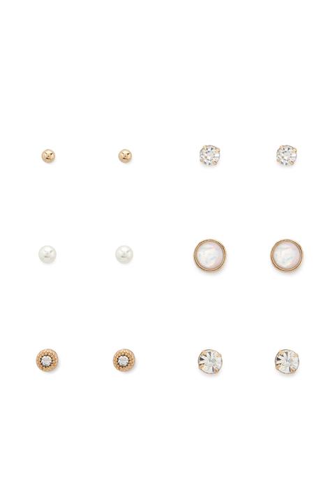 Rhinestone Stud Earring Set