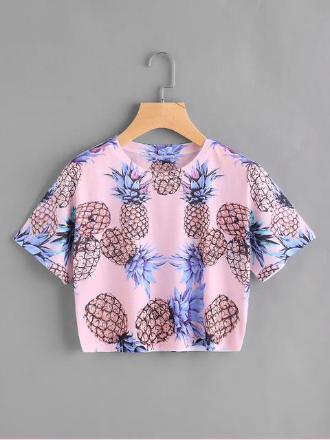 Pineapple Print Random Tee