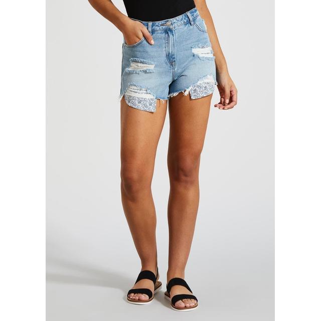 High Waisted Denim Shorts Matalan Flash 