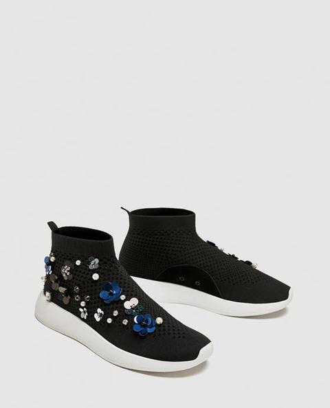 Sneakers Stivaletto A Fiori