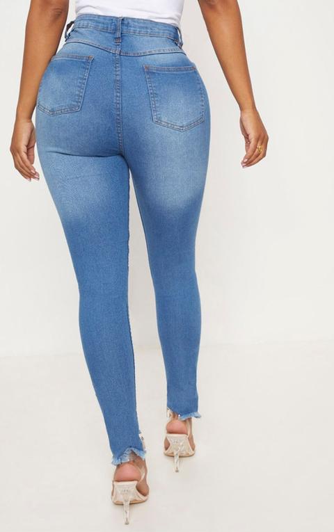 Shape Mid Wash High Waist Skinny Jeans, Mid Blue Wash from ...