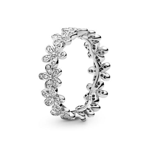 Pandora Daisy Flower Ring - Sterling Silver / Clear
