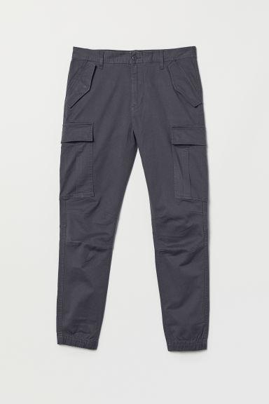 H & M - Joggers Cargo En Sarga - Azul