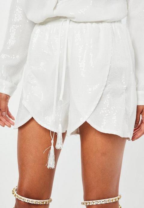 white runner shorts