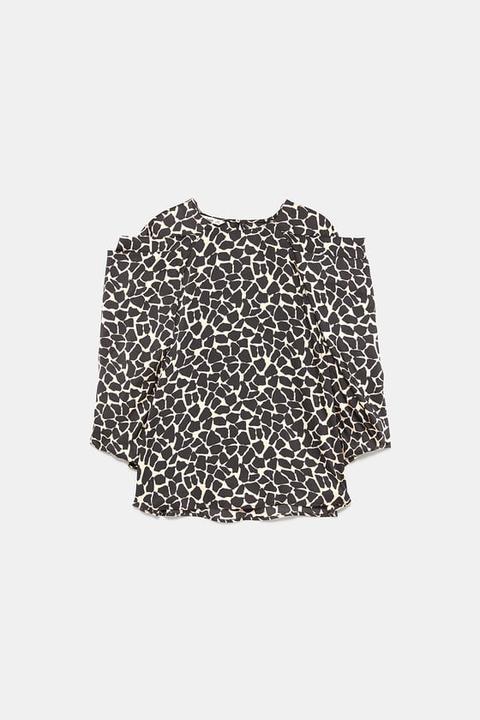 Blusa Estampado Animal Drapeado