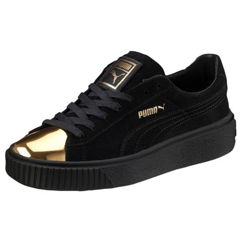 Suede Platform Gold Women's Trainers